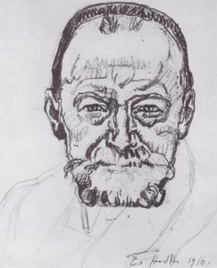 Estudio de autorretrato de Ferdinand Hodler